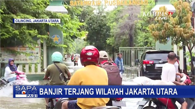 Mensos Gus Ipul Tinjau Posko Pengungsian dan Salurkan Bantuan Korban Banjir di Jakut