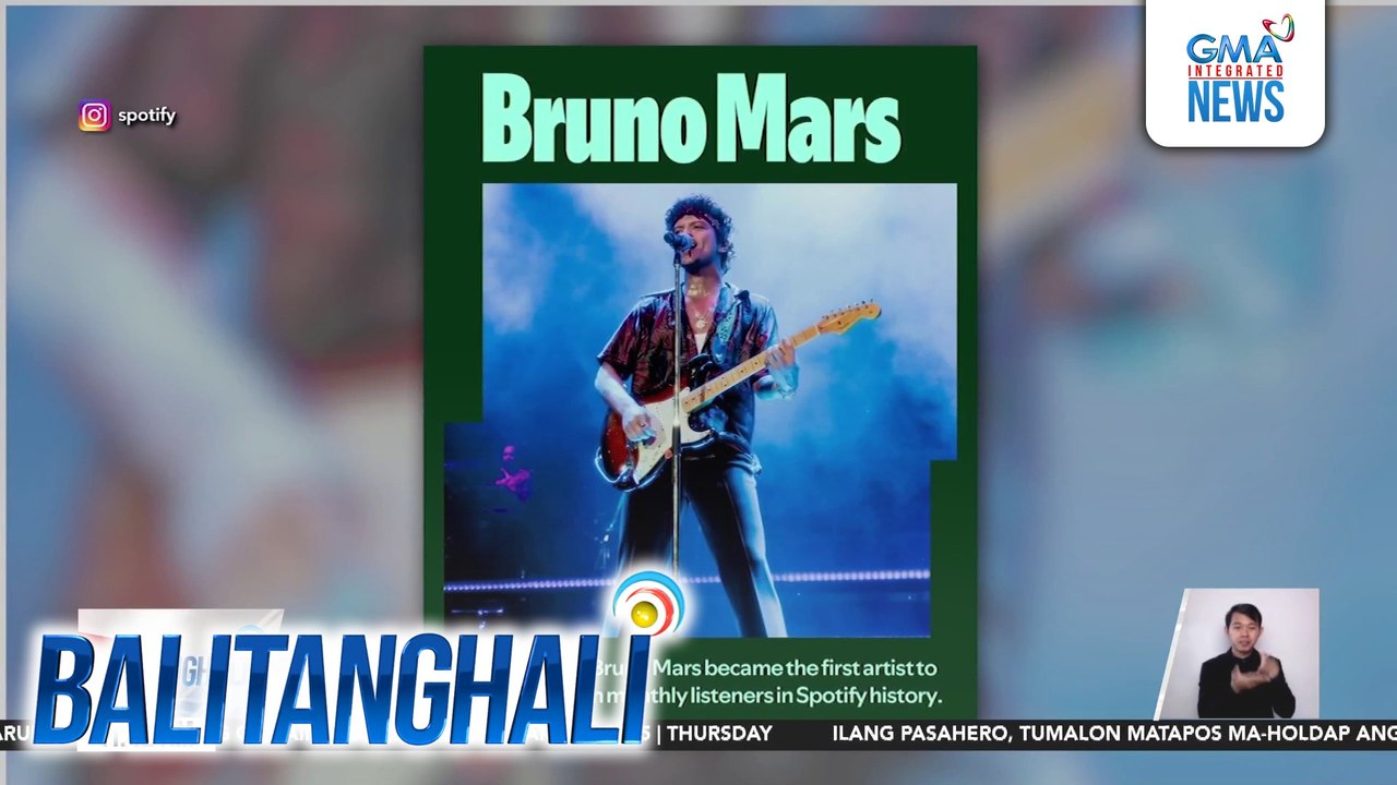 Bruno Mars, unang artist na nagka-150-M monthly listeners sa isang streaming platform | Balitanghali