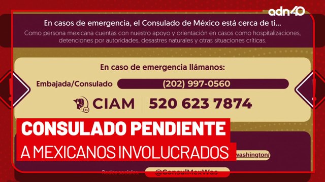 🚨 Consulado pendiente a posibles connacionales involucrados en el accidente aéreo en Estados Unidos