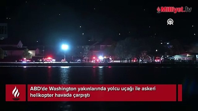 ABD'de Washington yakınlarında yolcu uçağı ile askeri helikopter havada çarpıştı