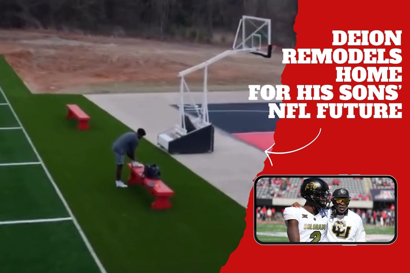 A lot of luxury! Deion Sanders shows the makeover of his home with turf field included for his sons