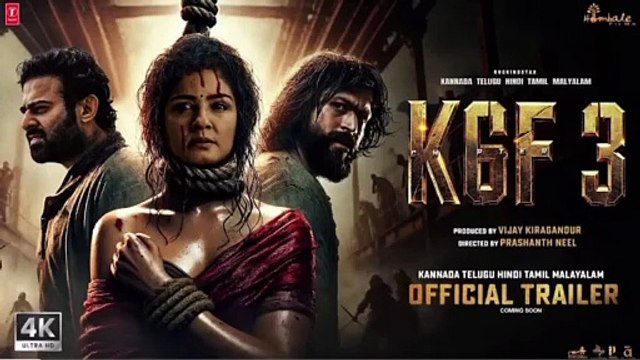 K.G.F: Chapter 3 - Hindi Trailer | Rocking Star Yash, Raveena Tandon, Prabhas, Prashanth Neel, 2025