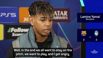 Yamal reveals anger at being subbed in Barca's UCL draw