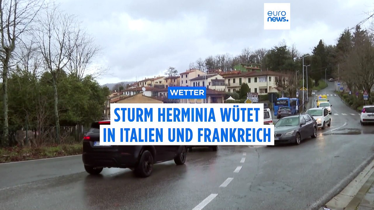 Sturm Herminia: Sturzfluten in Teilen von Italien und Frankreich