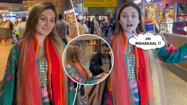 Kaanta Laga Girl Shefali Jariwala Returns From Ujjain Trip, Shares Mahakaleshwar Prasad With Paps