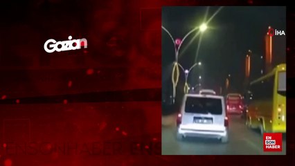 Gaziantep'te seyir halindeki aracın bagajından yola düştü