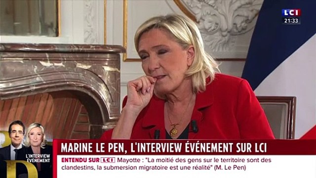 Marine Le Pen interviewée par Darius Rochebin sur LCI le 29 janvier 2025