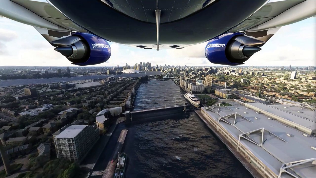 Takeoff from Beautiful Airport JetBlue A320neo at London City Airport (EGLC), London, United Kingdom