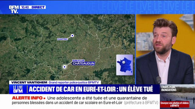 Un élève tué dans l'accident d'un car scolaire à Châteaudun en Eure-et-Loir, une quarantaine de personnes blessées