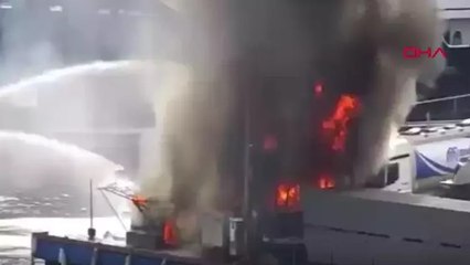 İstanbul Pendik’te, Marina’da yangın