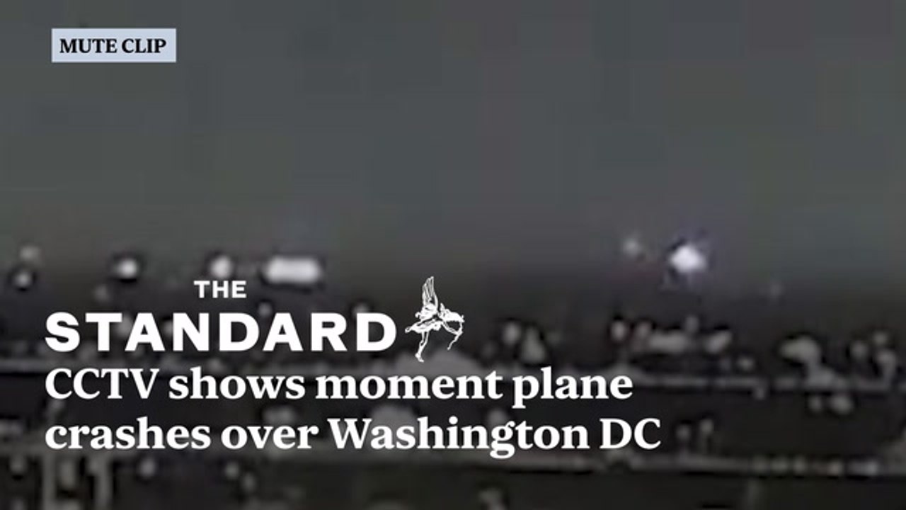 Video shows horrifying moment American Airlines plane collides with US Army helicopter and crashes into Washington DC river