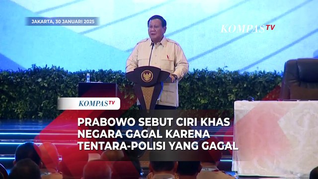 Prabowo Sebut Ciri Khas Negara Gagal karena Tentara dan Polisi yang Gagal