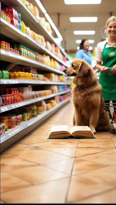 Dog Reading Book