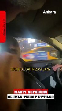 Taksiciler Ankara'da TAG soförlüğü yapan bir sürücüyü tehdit ettiler. #ankara #martı #tag #sondakika