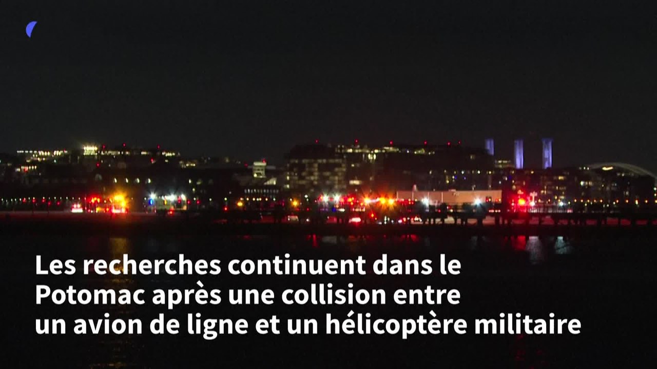 Washington : collision entre un avion de ligne et un hélicoptère militaire