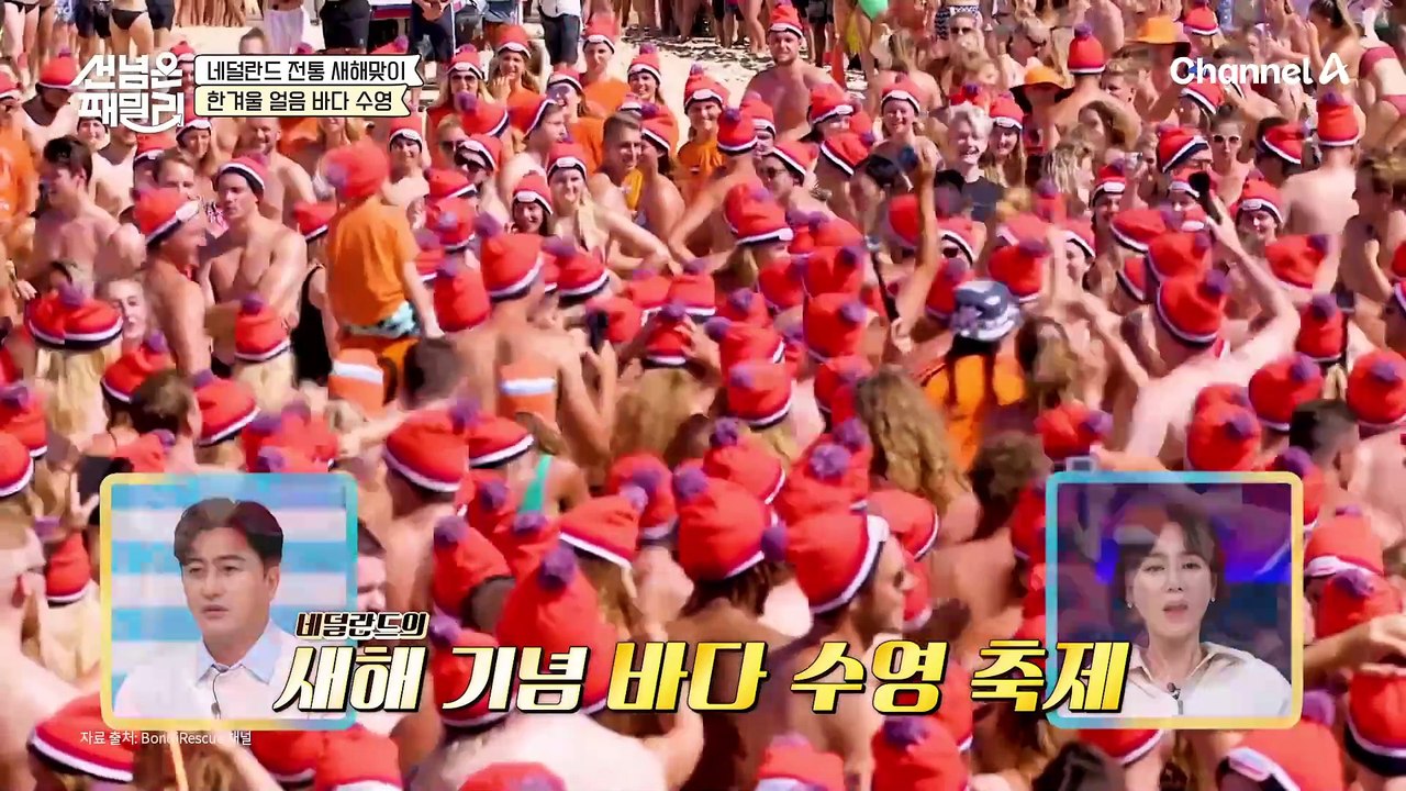 네덜란드 표 새해 맞이 ☞한겨울 얼음 바다 수영☜ 얼음 바다 수영 대비 특훈에 들어간...