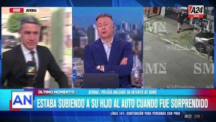 Un policía de civil se enfrentó a ladrones en Bernal para proteger a su hijo en un intento de robo