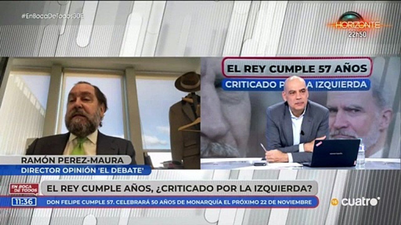Ramón Pérez-Maura cierra al pico al bocazas de Pablo Iglesias por su ataque a Felipe VI
