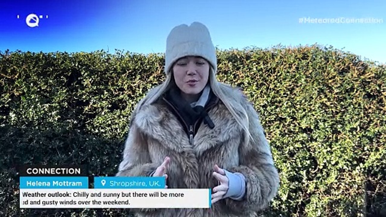 UK Weather outlook: Chilly and sunny but there will be more cloud and gusty winds over the weekend.