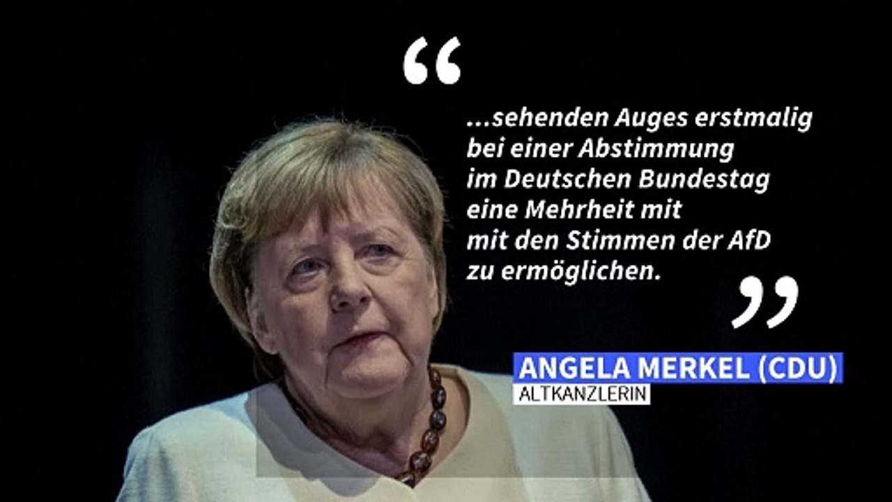 Merkel kritisiert Merz scharf nach Abstimmung mit AfD