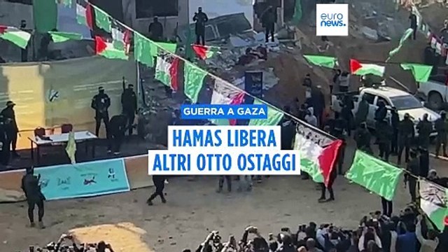 Gaza: Hamas libera otto ostaggi,rilasciati 110 detenuti palestinesi da parte di israele