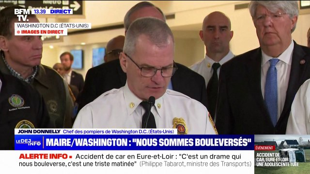 Crash aérien à Washington: Nous n'attendons aucun survivant , réagit John Donnelly, chef des pompiers de Washington D.C.