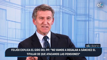Feijóo explica el giro del PP No vamos a regalar a Sánchez el titular de que atacamos las pensiones