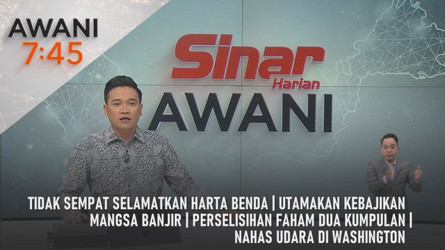 AWANI 7:45 [30/1/2025] – Tidak sempat selamatkan harta benda | Utamakan kebajikan mangsa banjir | Perselisihan faham dua kumpulan | Nahas udara di Washington