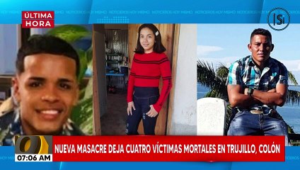 Nueva masacre deja 4 víctimas mortales en Trujillo, Colón