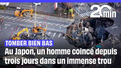 Au Japon, un homme de 74 ans coincé depuis trois jours dans un immense trou
