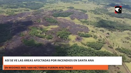 Así se ve las áreas afectadas por incendios en Santa Ana