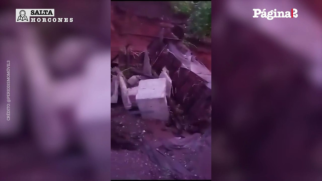 Un puente ferroviario se vino abajo en Salta y un tren quedó suspendido en el aire