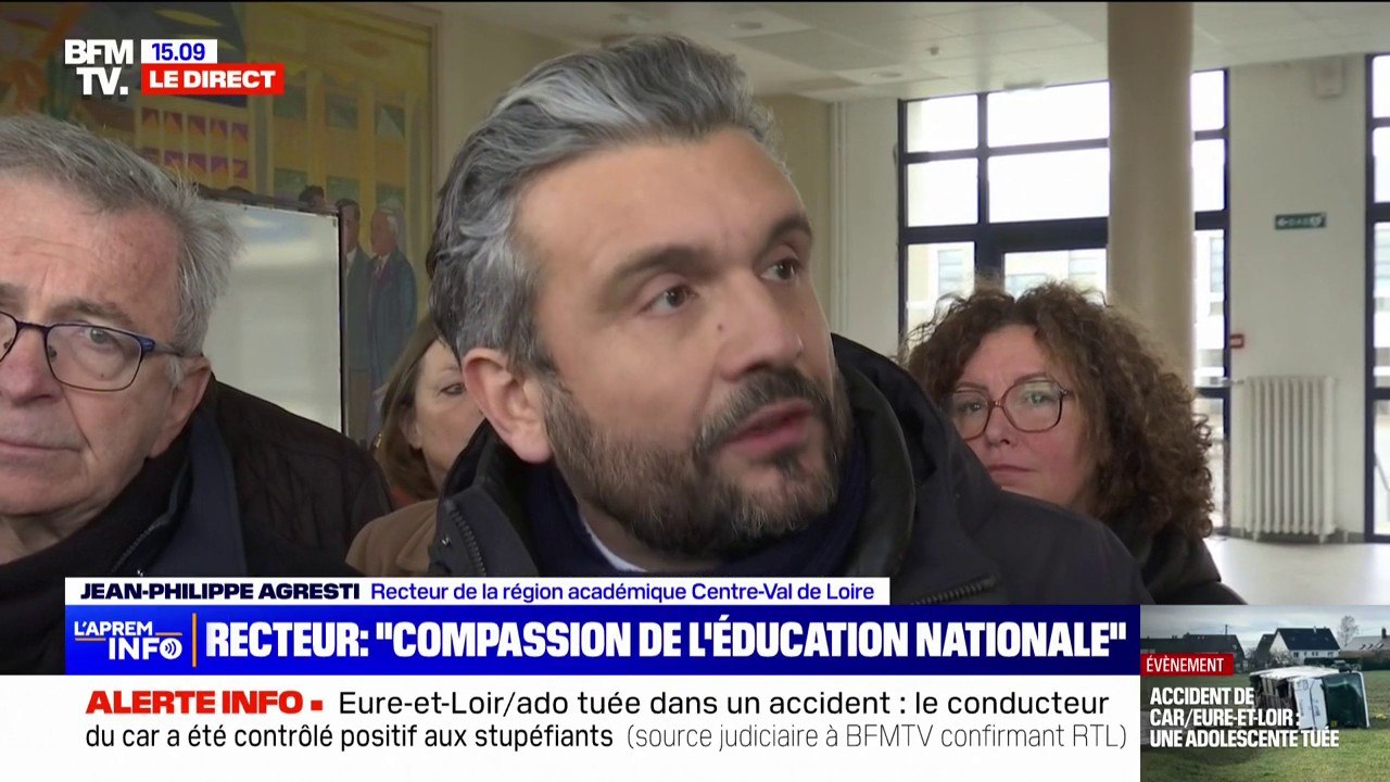 Accident de car scolaire à Chateaudun :"Tout le monde est sous le choc" réagit Jean-Philippe Agresti le recteur de la région académique Centre-Val de Loire