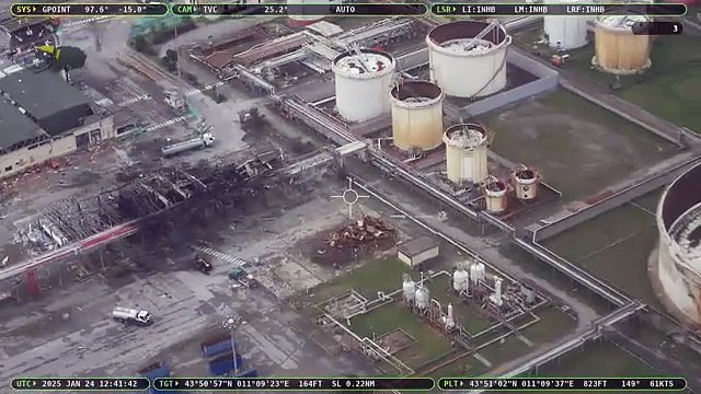 Calenzano, il deposito esploso visto dall'alto