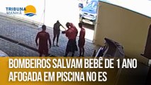 Bombeiros salvam bebê de 1 ano afogada em piscina no ES