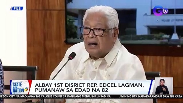 Albay 1st District Rep. Edcel Lagman, pumanaw sa edad na 82 | SONA