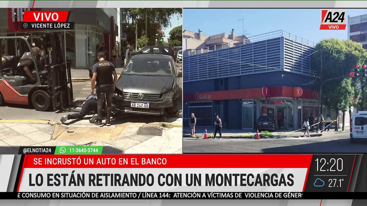 🚨 PERSECUCIÓN POLICIAL TERMINA CON CHOQUE CONTRA UN BANCO EN VICENTE LÓPEZ