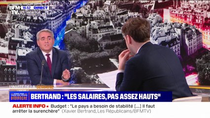 Xavier Bertrand (LR): "Je n'ai rien à faire dans un gouvernement dont la composition est dictée par Marine Le Pen"