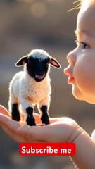 Ai generated cute little girl and animal video shorts