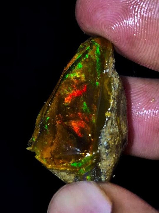 Natural Ethiopian opal rough fire opal rough rainbow fire opal