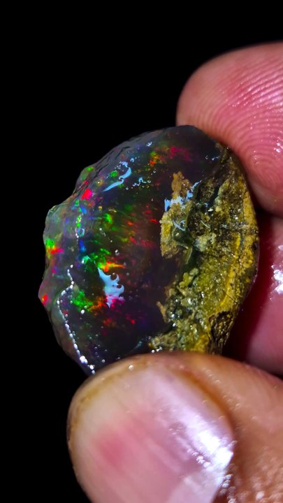 Natural Ethiopian opal rough fire opal rough rainbow fire. SK 6