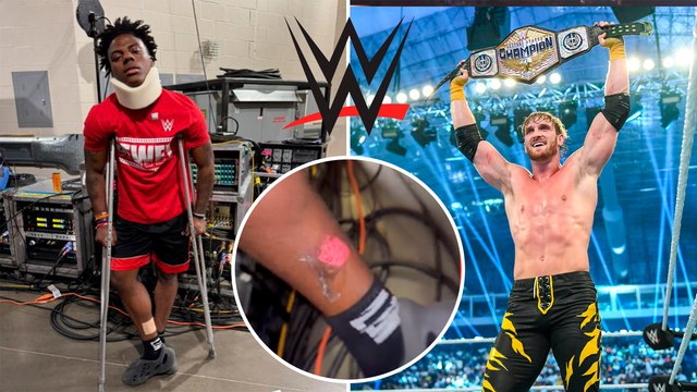 IShowSpeed aparece en Royal Rumble de la WWE y Logan Paul muestra las lesiones de guerra del influencer