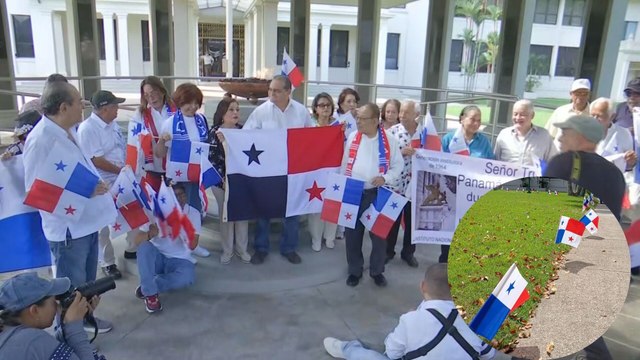 Realizan manifestación simbólica declaraciones de Donald Trump sobre el Canal
