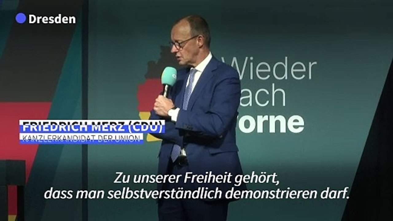 Merz kritisiert Proteste an der CDU-Zentrale nach Votum mit AfD