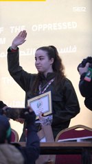 Así ha sido la ceremonia de liberación de la rehén israelí Agam Berger
