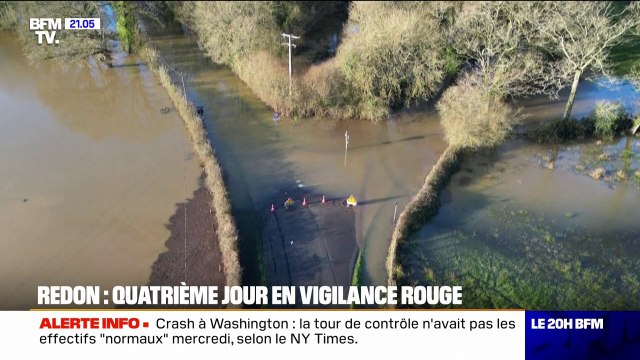 Crues à Redon: quatrième jour en vigilance rougef