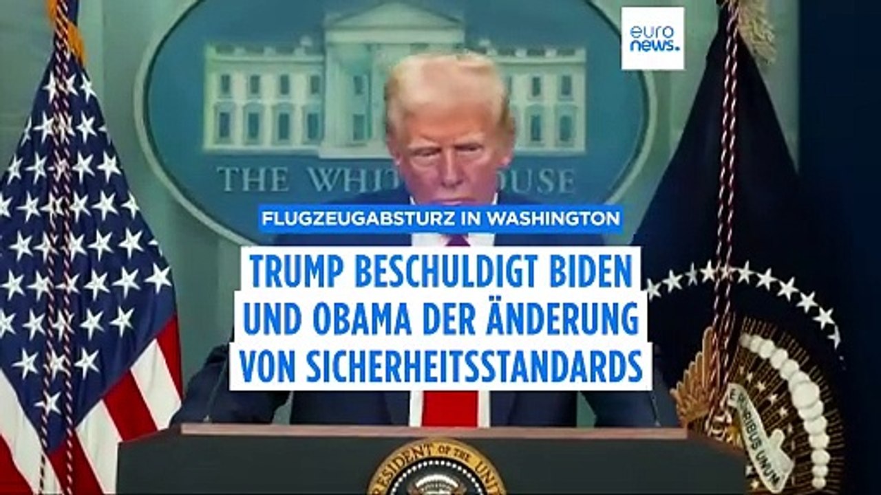 Flugzeugabsturz: Trump beschuldigt Biden und Obama der Änderung von Sicherheitsstandards