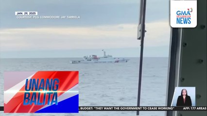 BRP Teresa Magbanua, patuloy na itinataboy ang mga barko ng China Coast Guard na nasa West PHL Sea | Unang Balita