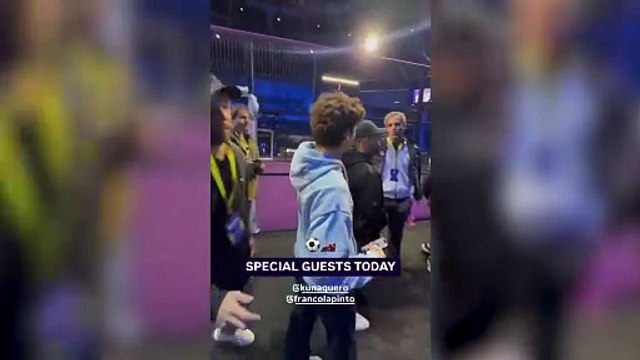 Colapinto y Agüero se encontraron en un torneo de pádel patrocinado por Alpine