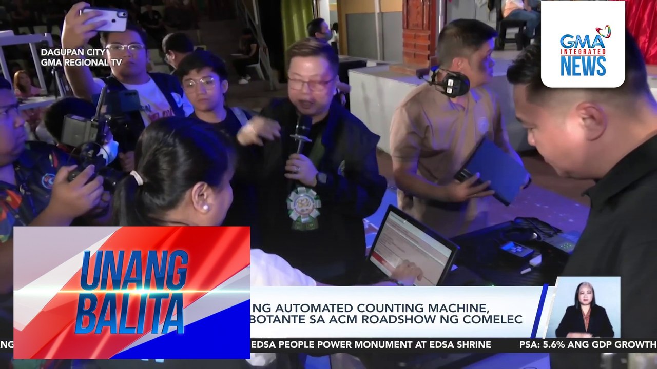 Tamang paggamit ng automated counting machine, itinuro sa mga botante sa ACM Roadshow ng Comelec | Unang Balita